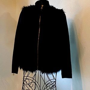 Iman coat/jacket w/ Faux Fur NWOT